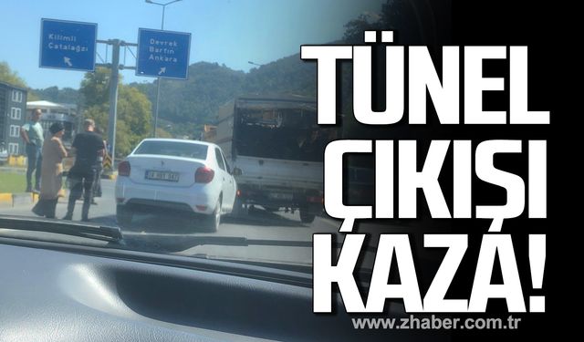 Tünel çıkışında kaza!