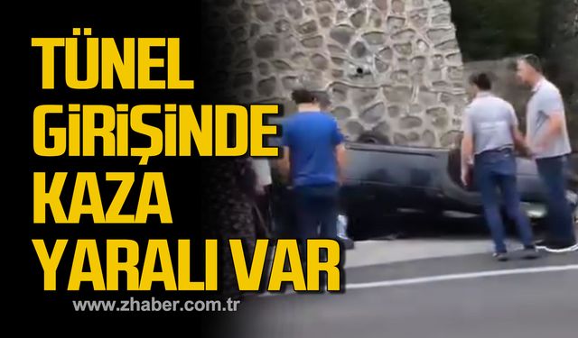 Zonguldak'ta tünel girişinde kaza!