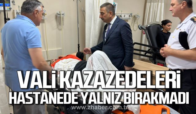 Vali Hacıbektaşoğlu kazazedeleri hastanede yalnız bırakmadı!