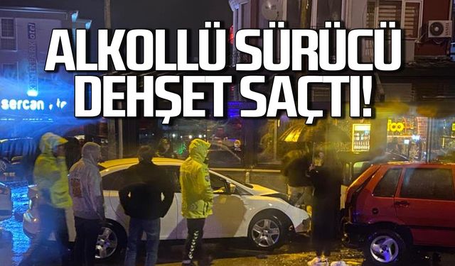 Alkollü sürücü dehşet saçtı! Kurtarılmayı bekledi!