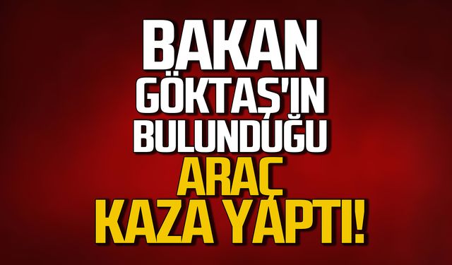 Bakan Göktaş'ın bulunduğu araç kaza yaptı