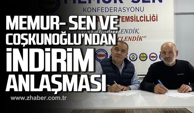 Memur Sen ve Coşkunoğlu anlaştı! Üyelere yüzde 10 indirim!