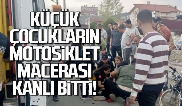 Küçük çocukların motosiklet macerası kanlı bitti!