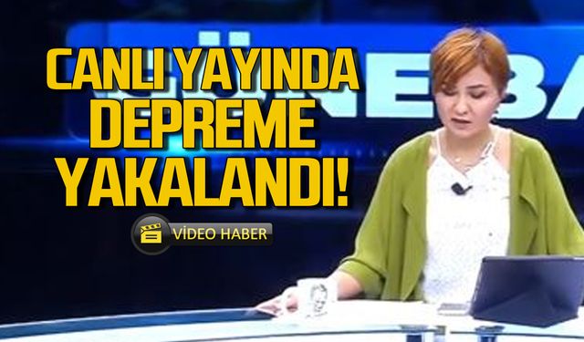 Sunucu depreme canlı yayında yakalandı! İşte o anlar