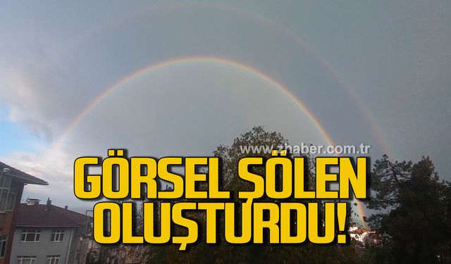 Çifte gökkuşağı görsel şölen oluşturdu!