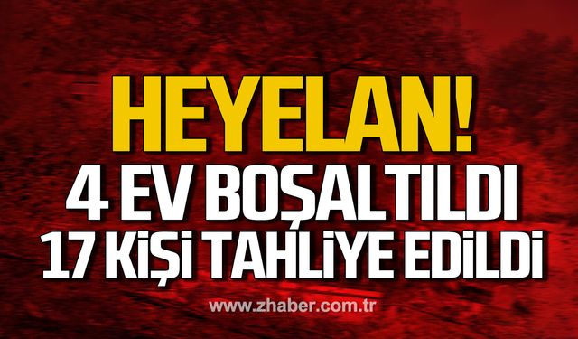 Zonguldak'ta sel ve heyelan riski nedeniyle 4 ev boşaltıldı!