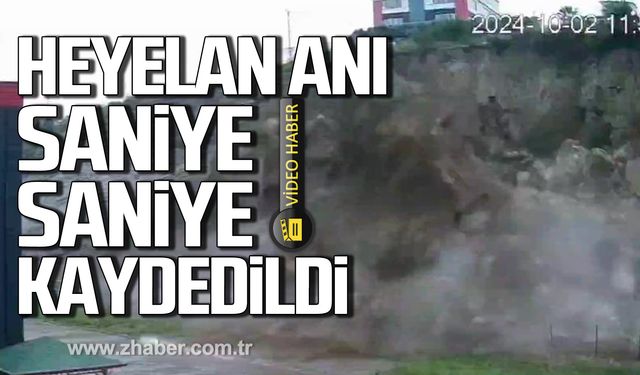 Kdz. Ereğli Organize Sanayi Bölgesi'ndeki heyelan anı kamerada!