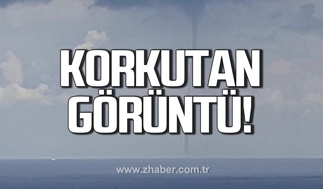 Zonguldak açıklarında hortum korkuttu