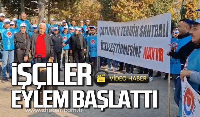 İşçiler eylem başlattı! "Çayırhan Termik Santrali Özelleştirilemez"