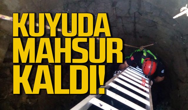 Su kuyusunda mahsur kaldı! İtfaiye kurtardı