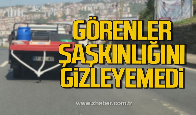 Kamyonetin kasasını görenler hayret etti