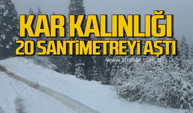 Karabük'te kar kalınlığı 20 santimetreyi aştı!