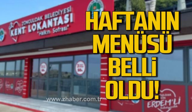 Kent Lokantası'nda haftanın menüsü!