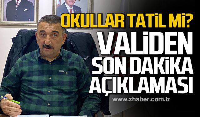 Okullar tatil mi? Vali Hacıbektaşoğlu'ndan son dakika açıklaması!