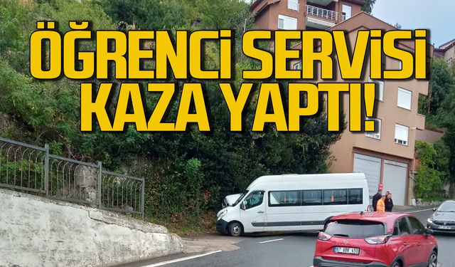 Zonguldak'ta öğrenci servisi kaza yaptı!