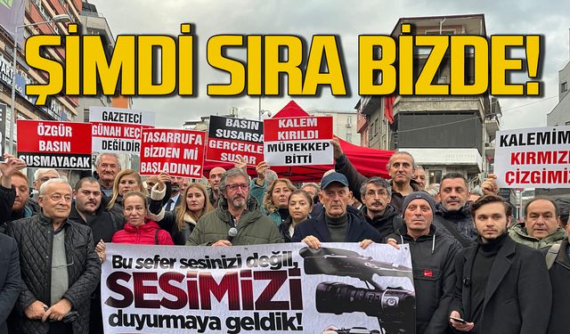 Zonguldak'ta gazeteciler eylem yaptı!