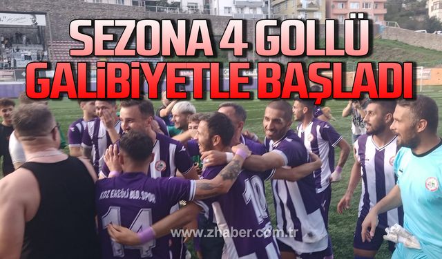 Ereğli Belediyespor sezona 4 gollü galibiyetle başladı