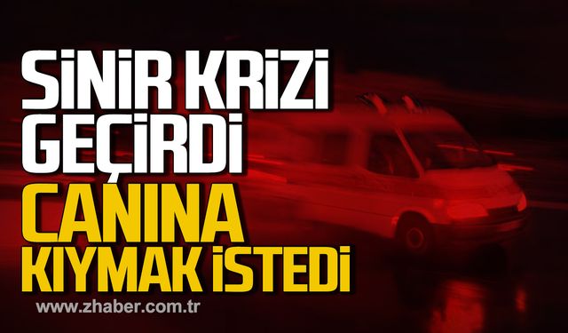 Sinir krizi geçirdi! Canına kıymak istedi!