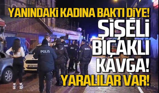 Yanımdaki kadına baktın kavgası! Yaralılar var!