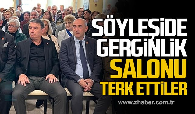 Söyleşide gerginlik! Devrim Dural ve Tahsin Erdem salonu terk etti!