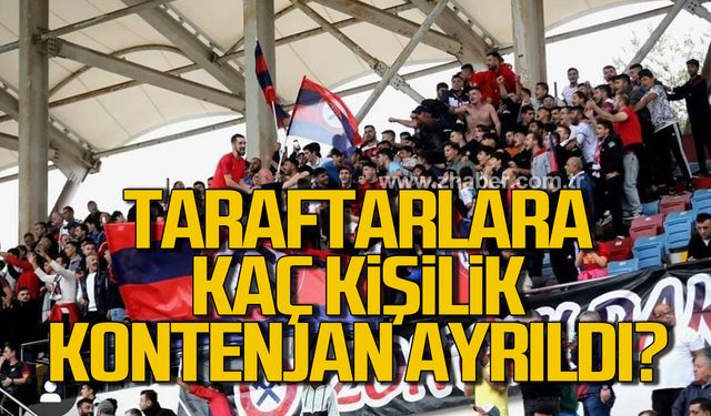 Edirnespor deplasmanında Zonguldakspor taraftarına kaç kişilik kontenjan ayrıldı?