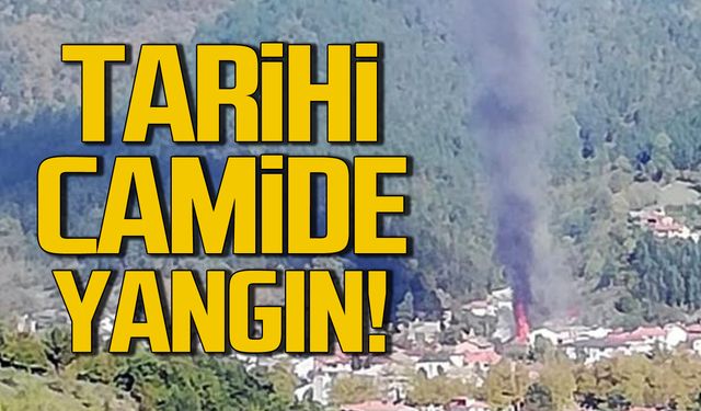 Bartın'da tarihi camide yangın çıktı!