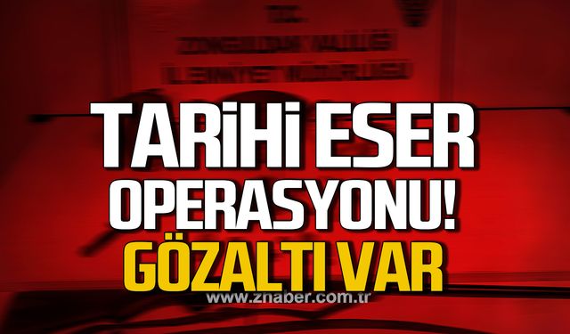 Zonguldak'ta tarihi eser kaçakçılığı operasyonu! Gözaltı var!