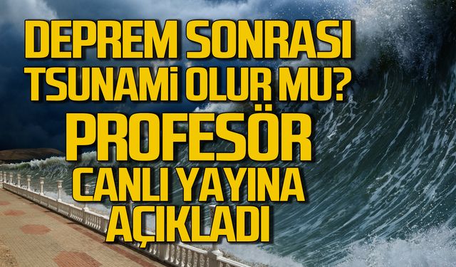 Deprem sonrası tsunami olur mu? Profesör canlı yayına açıkladı