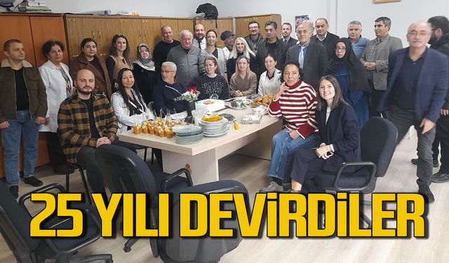 25 yıllık eğitim hayatı! Emektar öğretmenler unutulmadı!