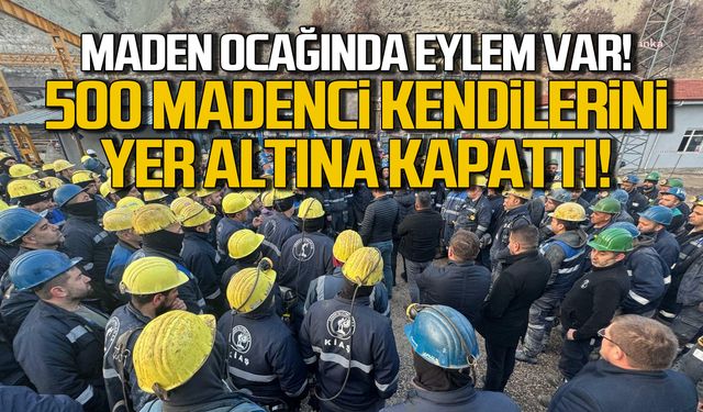 500 madenci kendilerini yer altına kapattı!