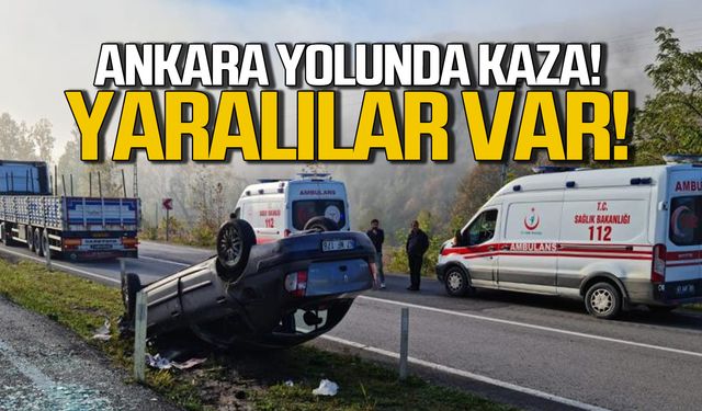 Ankara yolunda kaza! 2 yaralı!