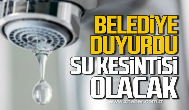 Kilimli Belediyesi duyurdu! O bölgeler susuz kalacak!