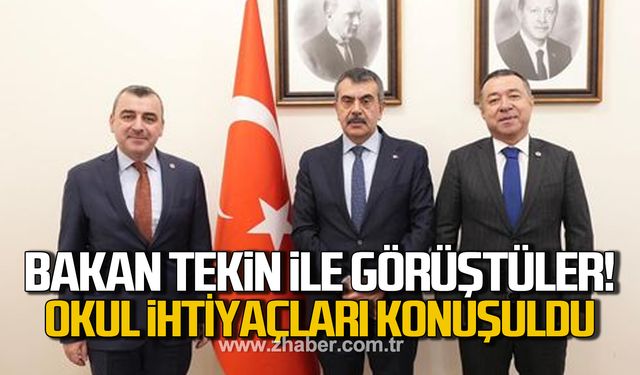 Çolakoğlu ve Gebeş Bakan Tekin ile görüştü! Okul ihtiyaçları konuşuldu!