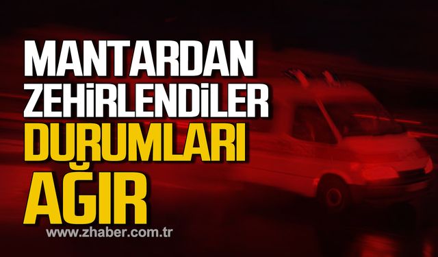 Çaycuma’da mantardan zehirlendiler! 3 kişinin durumu ağır!