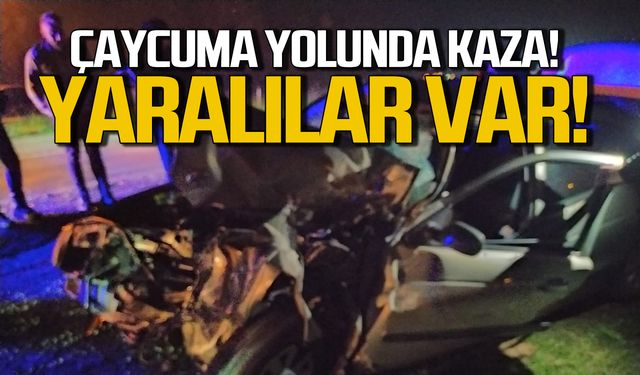 Çaycuma OSB yolunda kaza! Yaralılar var!