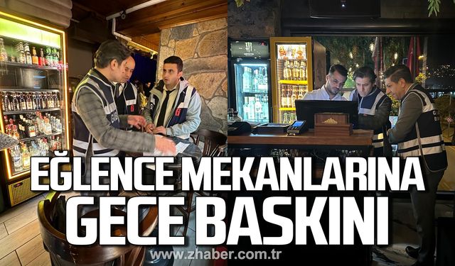 Eğlence mekanlarına gece baskını!