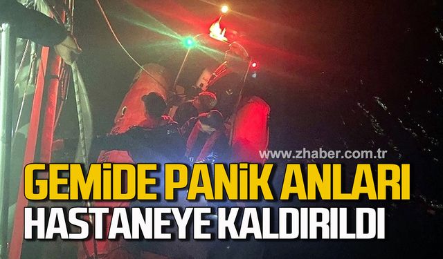 Bartın'da gemide panik anları!