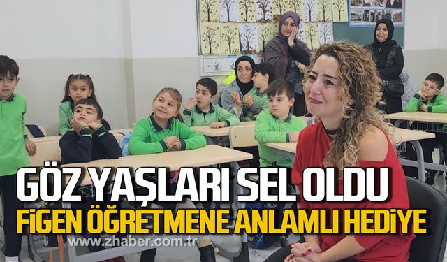 Gözyaşları sel oldu! Figen öğretmene anlamlı hediye!