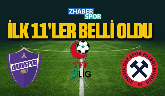 Orduspor 1967- Zonguldakspor maçının 11'leri belli oldu