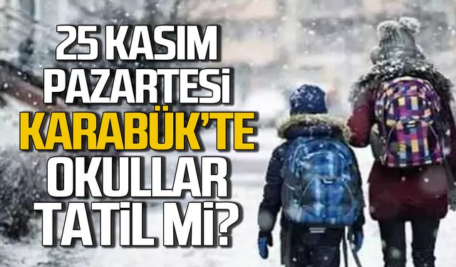 Karabük'te Kar Yağışı Nedeniyle 25 Kasım Pazartesi Günü Okullar Tatil Olacak Mı?