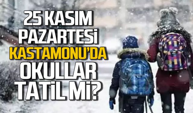 Kastamounu'da Kar Yağışı Nedeniyle 25 Kasım Pazartesi Günü Okullar Tatil Olacak Mı?