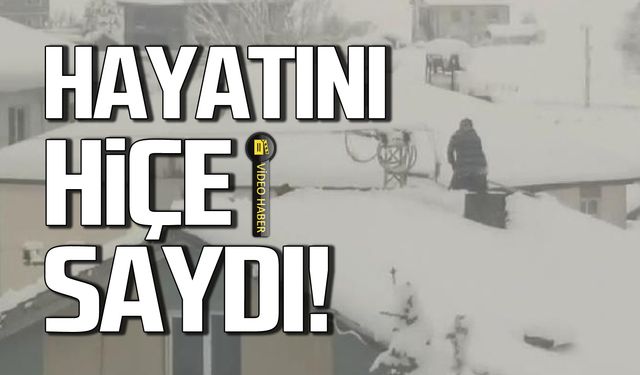 Hayatını tehlikeye attı! İşte o anlar!