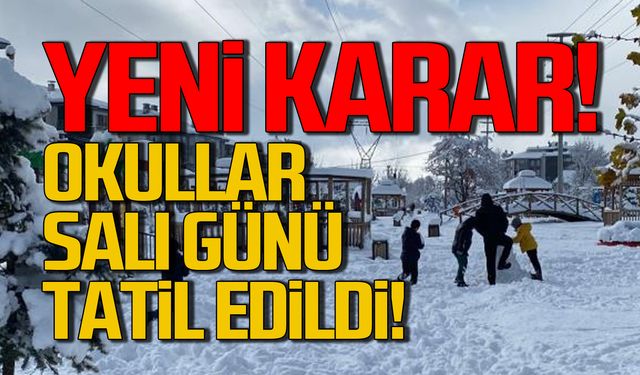 Okullar 26 Kasım Salı günü tatil edildi!