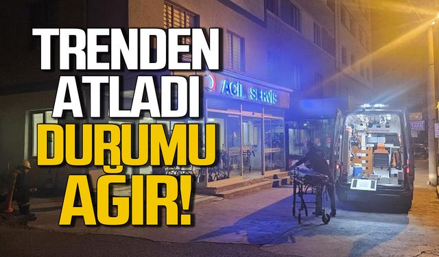 Trenden atlayan işçi ağır yaralandı!