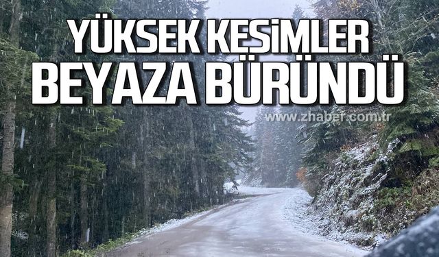 Karabük'ün yüksek kesimler beyaza büründü