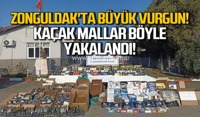 Zonguldak'ta büyük vurgun! Kaçak mallar böyle yakalandı!