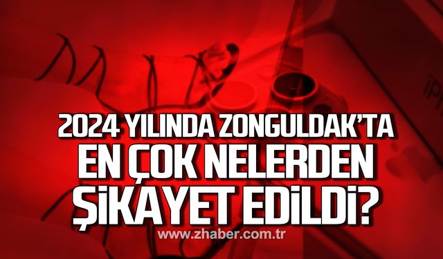 Zonguldak’ta 2024 yılında en çok nelerden şikayet edildi?