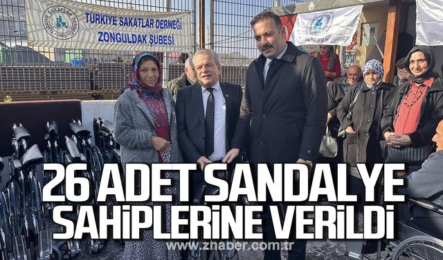 Zonguldak'ta 26 adet tekerlekli sandalye sahiplerine verildi!