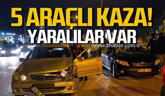 Karabük'te 5 araçlı zincirleme kaza! Yaralılar var!