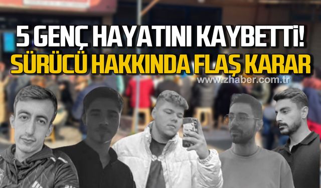 Bartın'da 5 genç kazada hayatını kaybetti! Sürücü hakkında flaş karar!